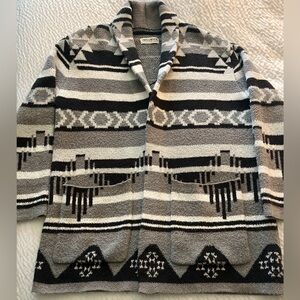 Idyllwind Southwestern Cardigan L | Neutral Aztec Western Cozy Sweater
